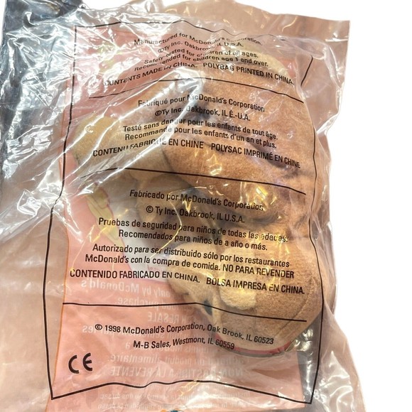 TY Beanie Baby 1995 Bongo The Monkey & Sealed McDonald’s Teenie Beanie Bongo - Picture 10 of 10